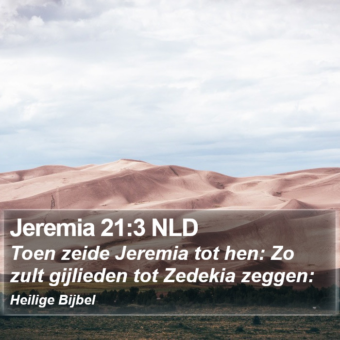 Jeremia 21:3 NLD Bible Study