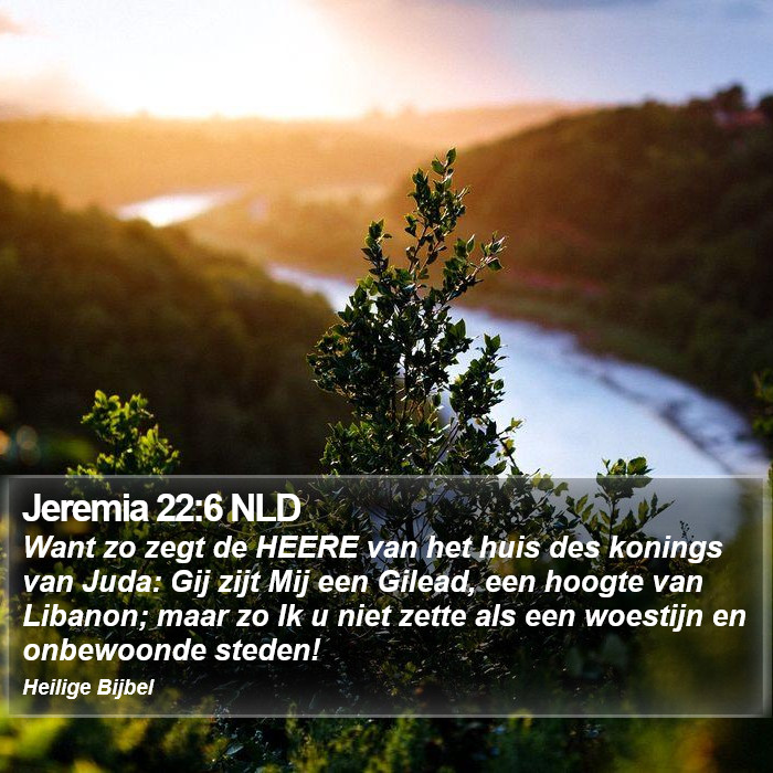 Jeremia 22:6 NLD Bible Study