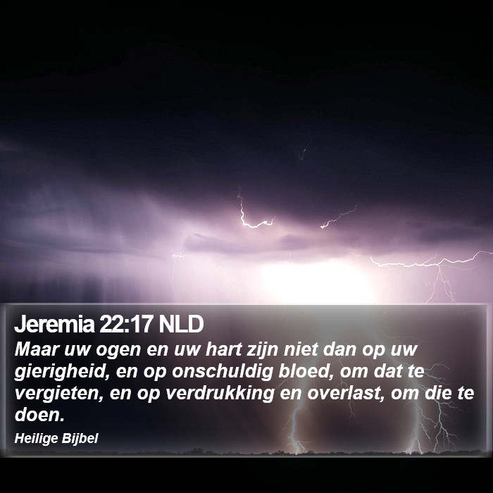 Jeremia 22:17 NLD Bible Study