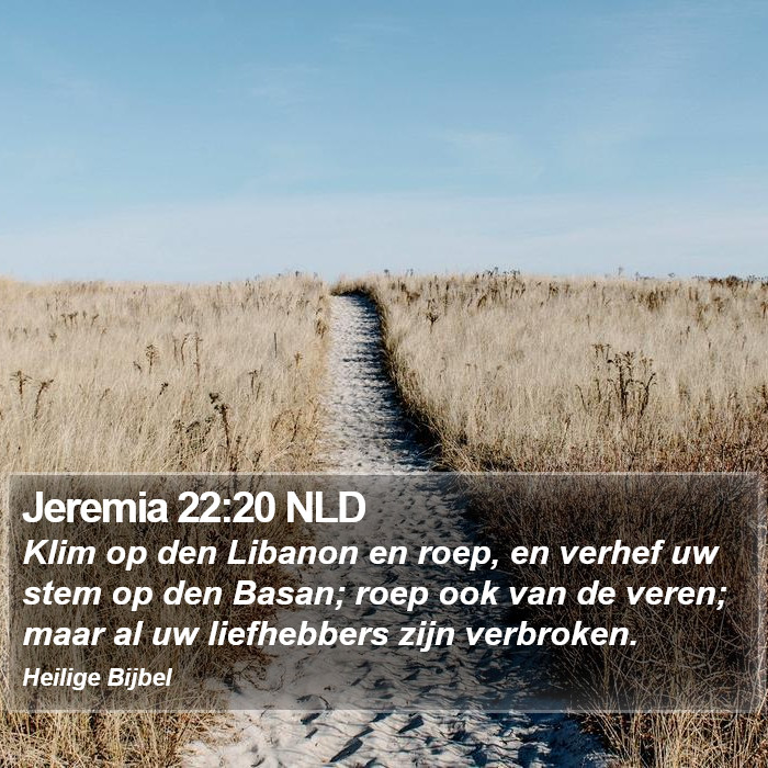 Jeremia 22:20 NLD Bible Study