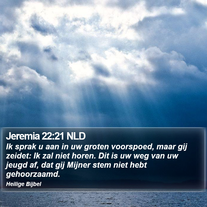 Jeremia 22:21 NLD Bible Study