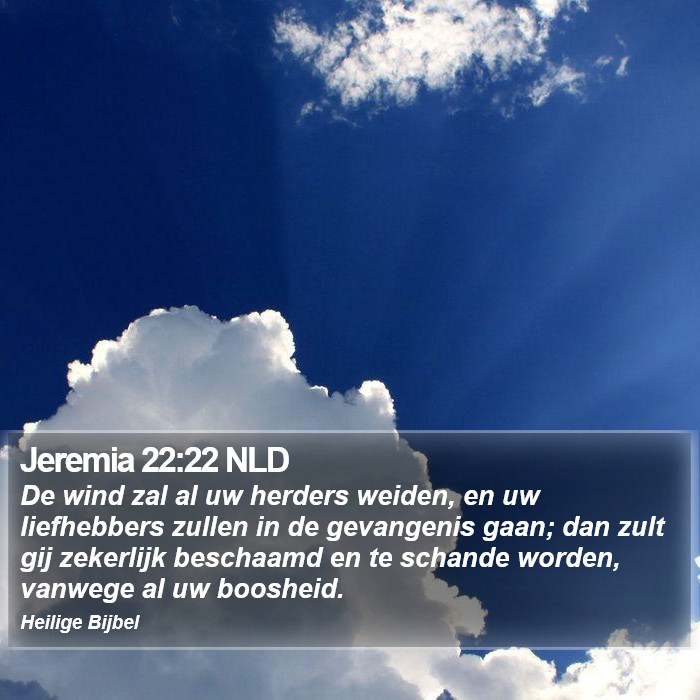 Jeremia 22:22 NLD Bible Study