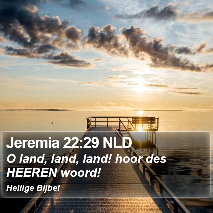 Jeremia 22:29 NLD Bible Study