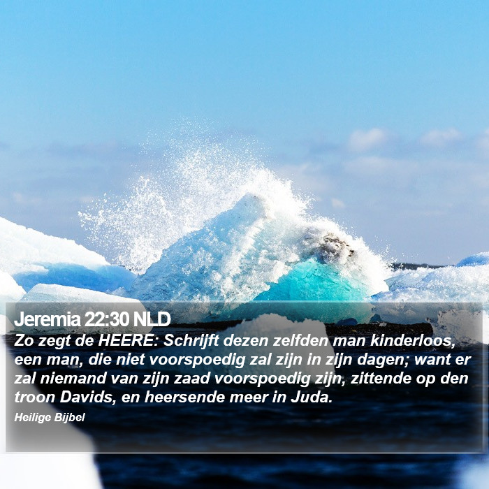 Jeremia 22:30 NLD Bible Study
