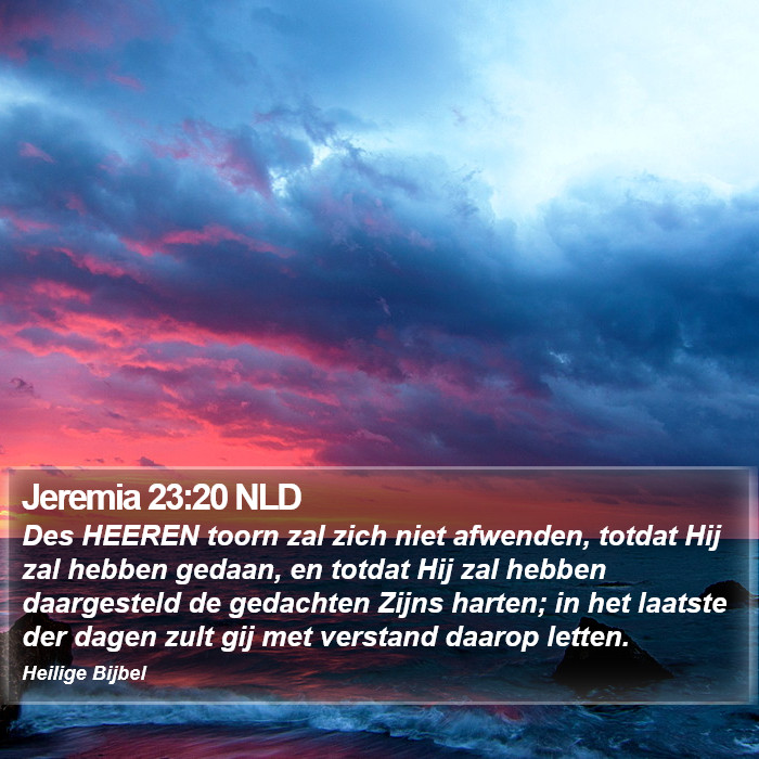 Jeremia 23:20 NLD Bible Study