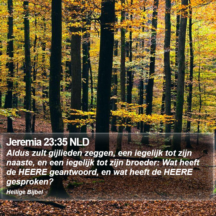 Jeremia 23:35 NLD Bible Study