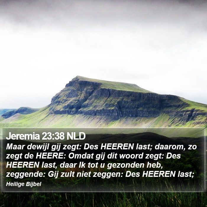 Jeremia 23:38 NLD Bible Study