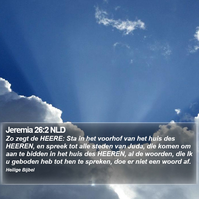 Jeremia 26:2 NLD Bible Study