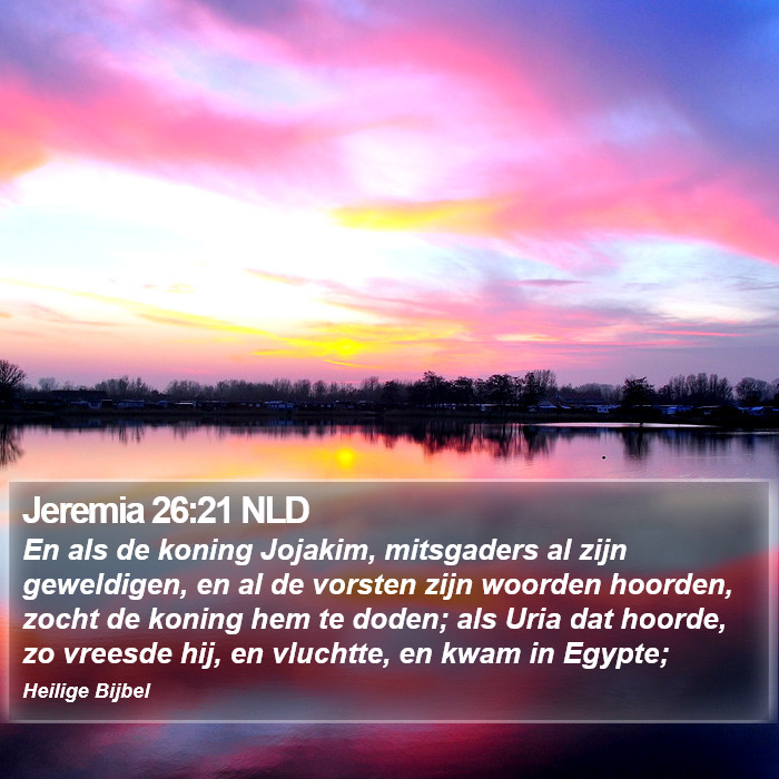 Jeremia 26:21 NLD Bible Study