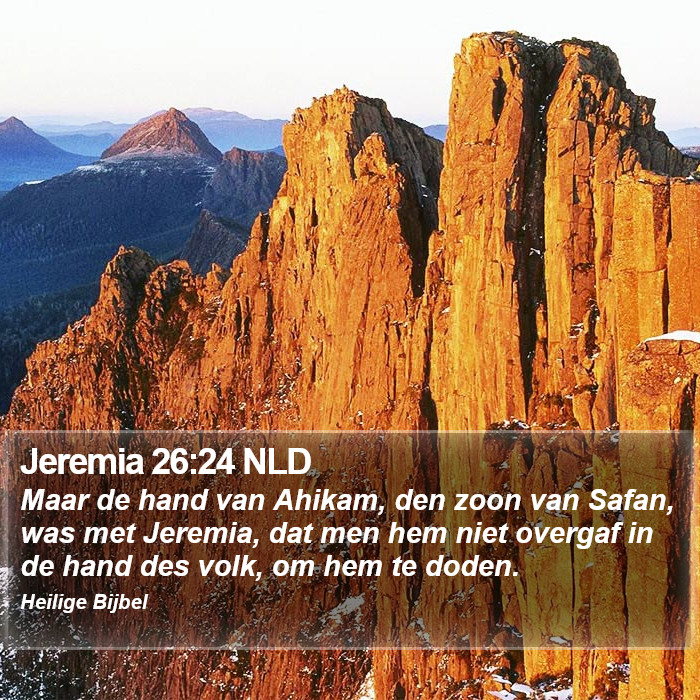Jeremia 26:24 NLD Bible Study