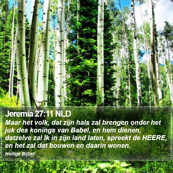 Jeremia 27:11 NLD Bible Study