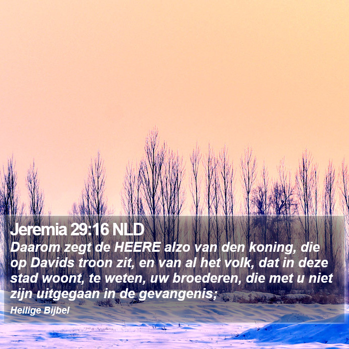 Jeremia 29:16 NLD Bible Study