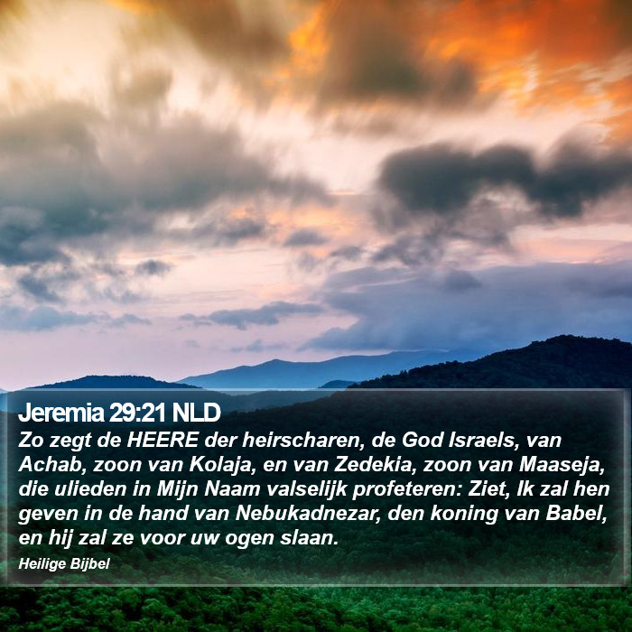 Jeremia 29:21 NLD Bible Study