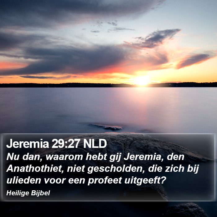 Jeremia 29:27 NLD Bible Study