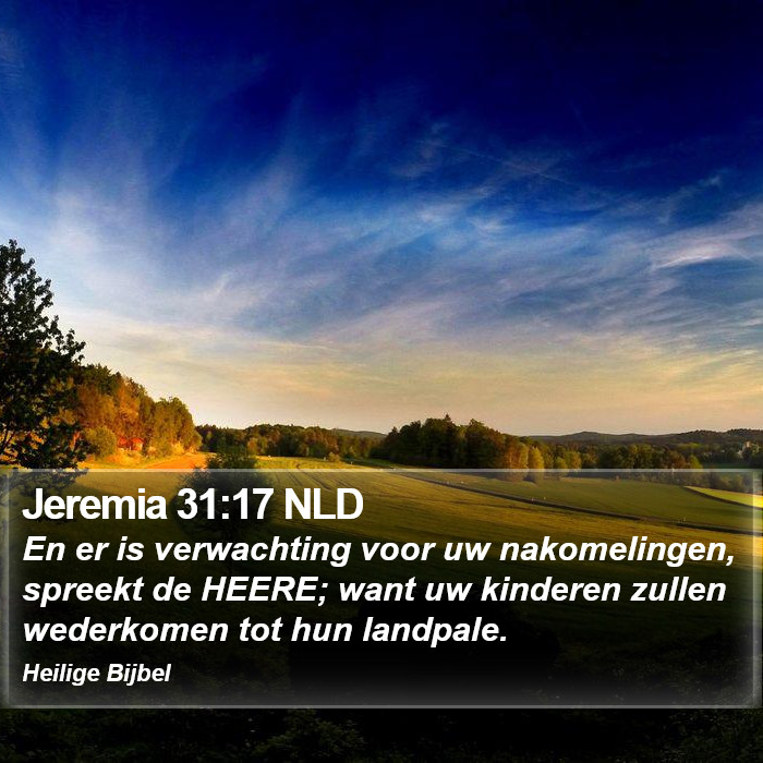 Jeremia 31:17 NLD Bible Study