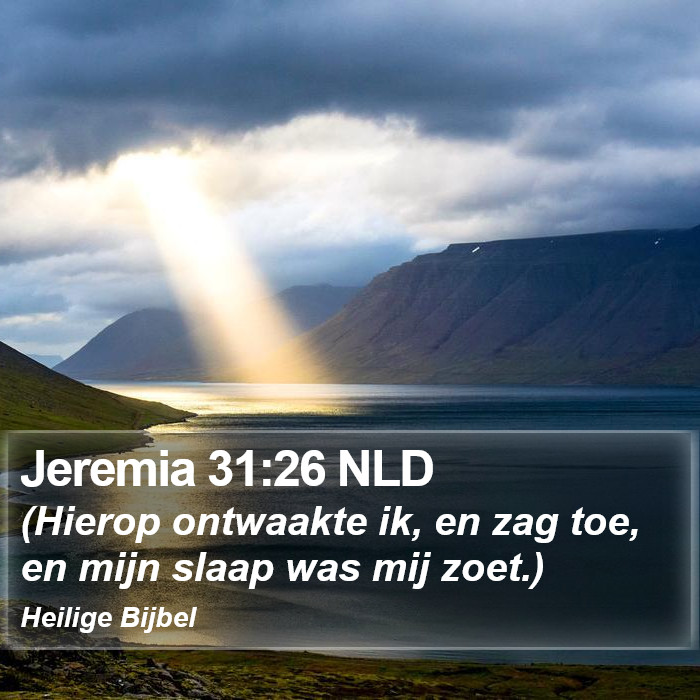 Jeremia 31:26 NLD Bible Study