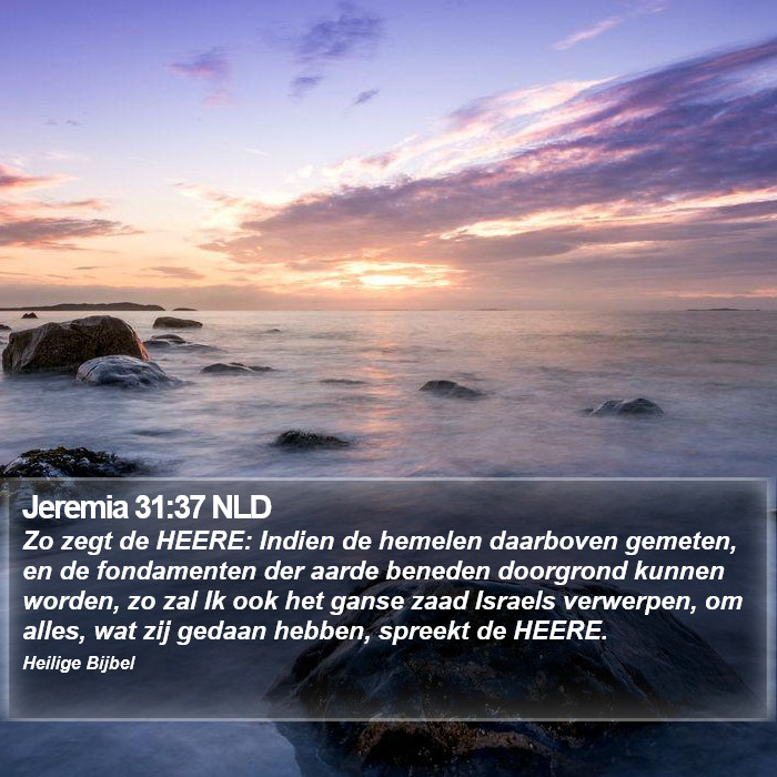 Jeremia 31:37 NLD Bible Study