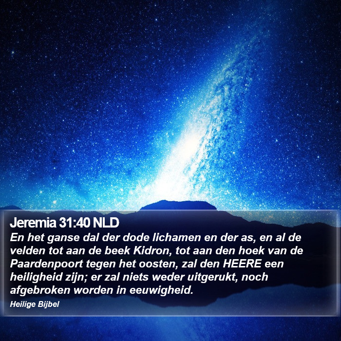 Jeremia 31:40 NLD Bible Study