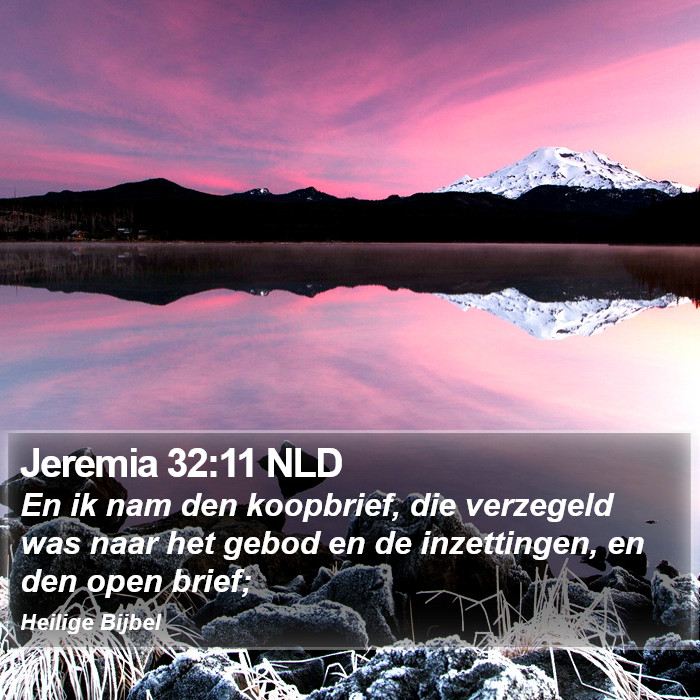 Jeremia 32:11 NLD Bible Study