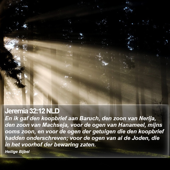 Jeremia 32:12 NLD Bible Study