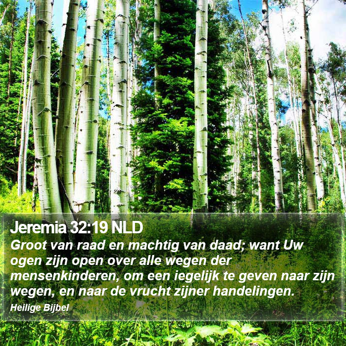 Jeremia 32:19 NLD Bible Study