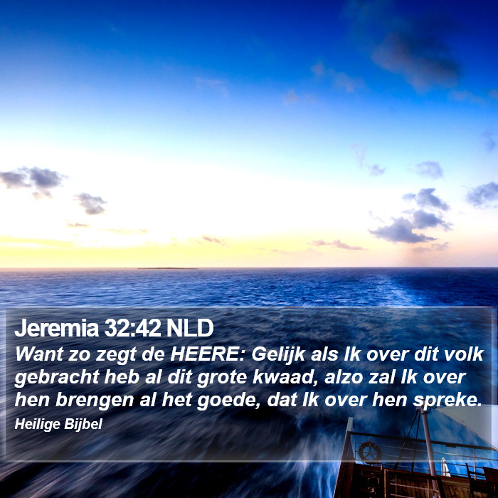 Jeremia 32:42 NLD Bible Study