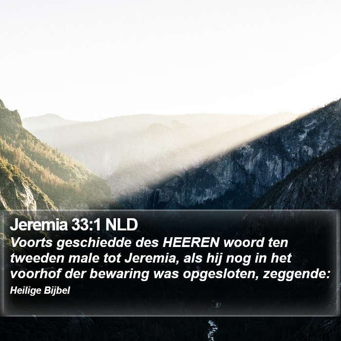 Jeremia 33:1 NLD Bible Study