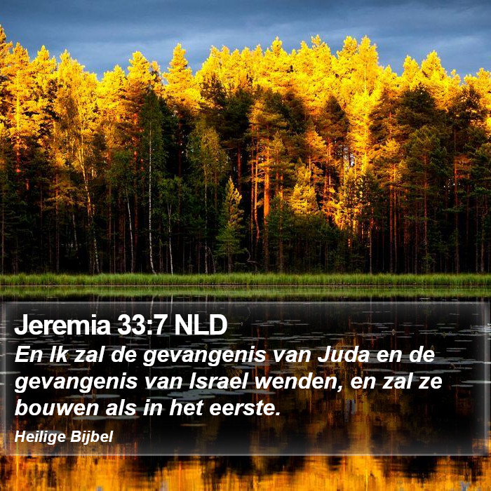 Jeremia 33:7 NLD Bible Study