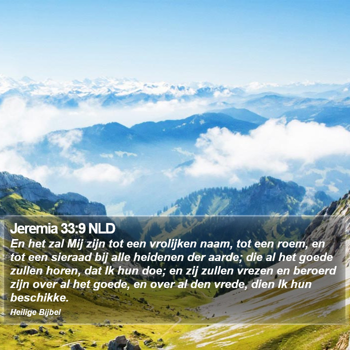 Jeremia 33:9 NLD Bible Study