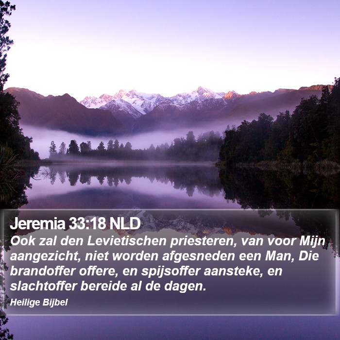 Jeremia 33:18 NLD Bible Study