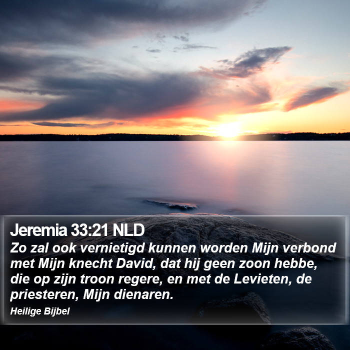 Jeremia 33:21 NLD Bible Study