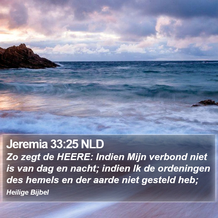 Jeremia 33:25 NLD Bible Study