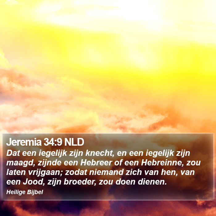 Jeremia 34:9 NLD Bible Study