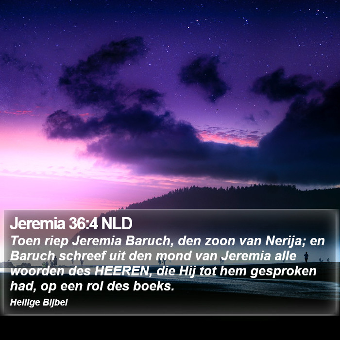 Jeremia 36:4 NLD Bible Study