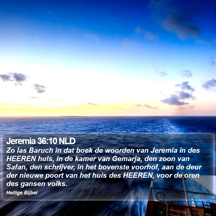 Jeremia 36:10 NLD Bible Study