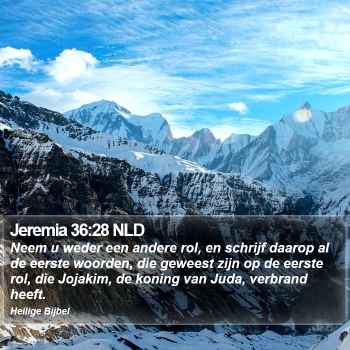 Jeremia 36:28 NLD Bible Study