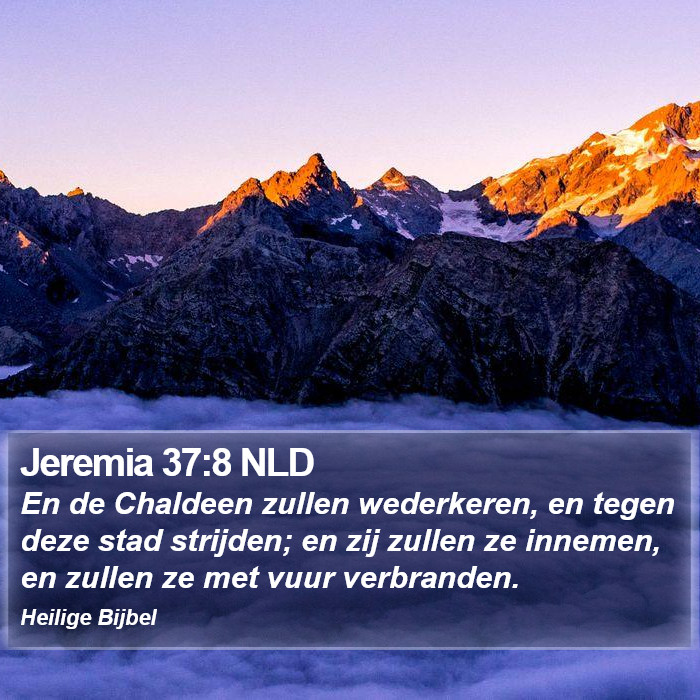 Jeremia 37:8 NLD Bible Study