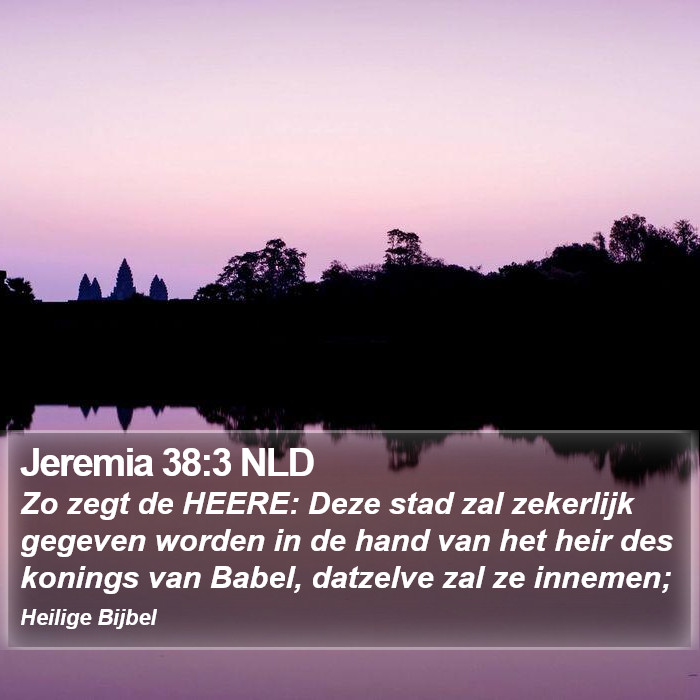 Jeremia 38:3 NLD Bible Study