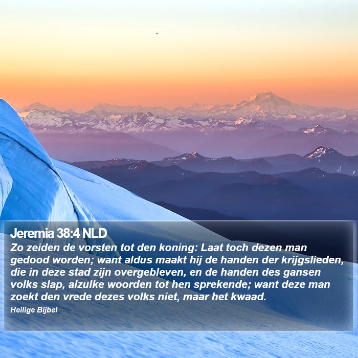 Jeremia 38:4 NLD Bible Study