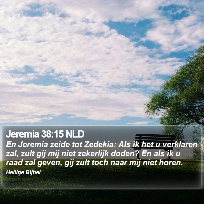 Jeremia 38:15 NLD Bible Study