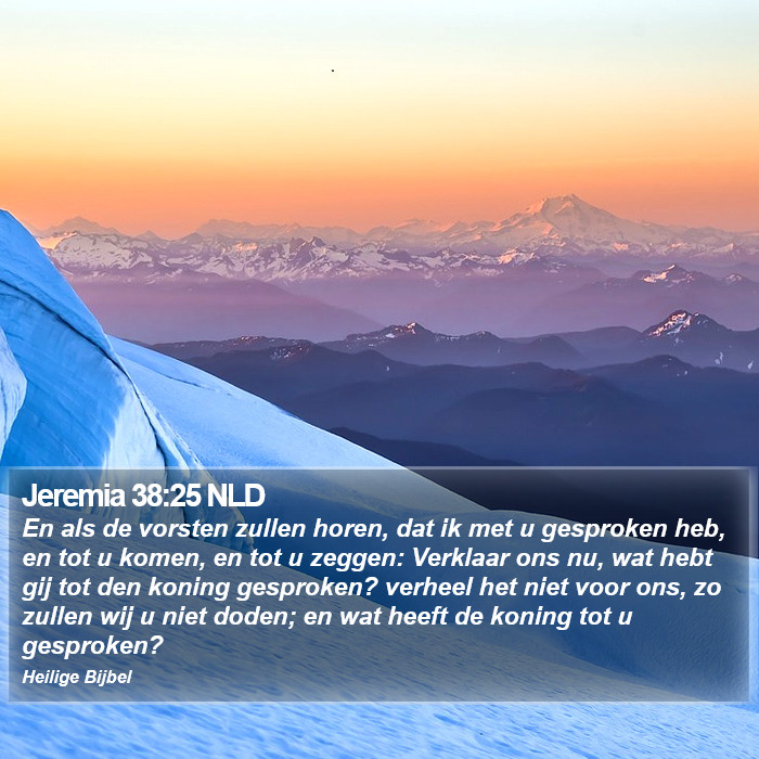 Jeremia 38:25 NLD Bible Study