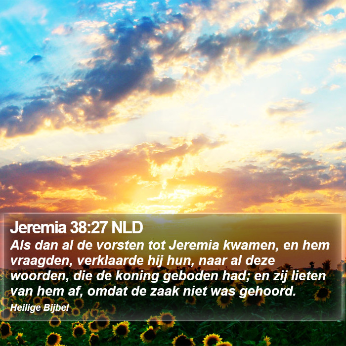 Jeremia 38:27 NLD Bible Study
