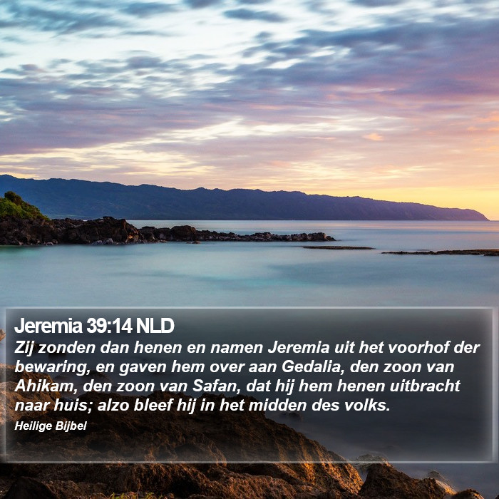 Jeremia 39:14 NLD Bible Study