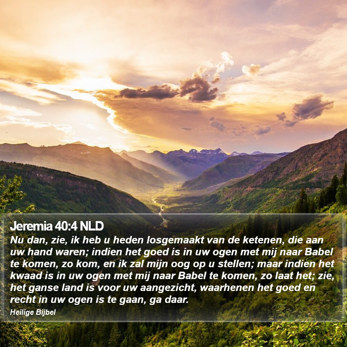 Jeremia 40:4 NLD Bible Study