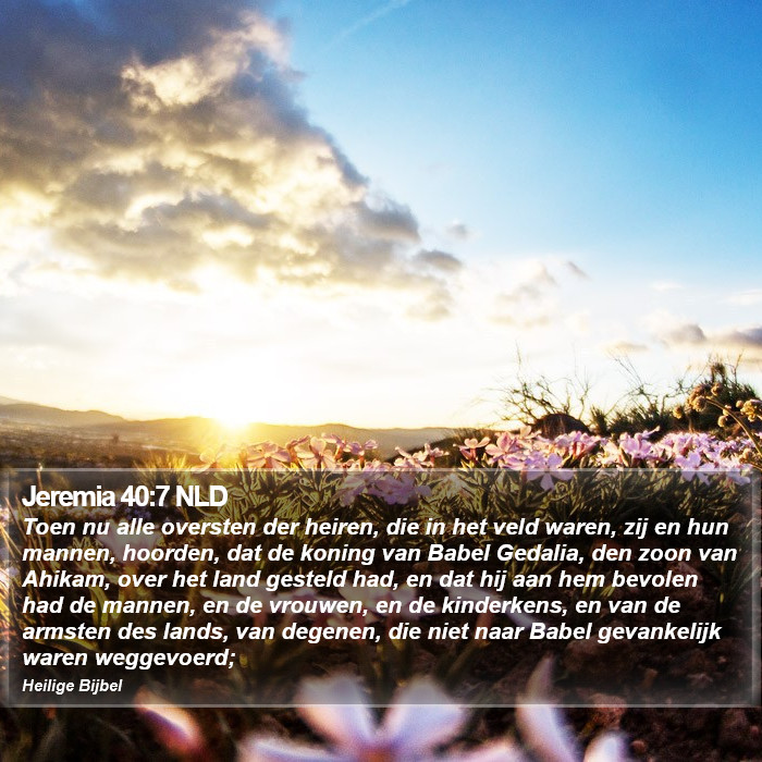 Jeremia 40:7 NLD Bible Study