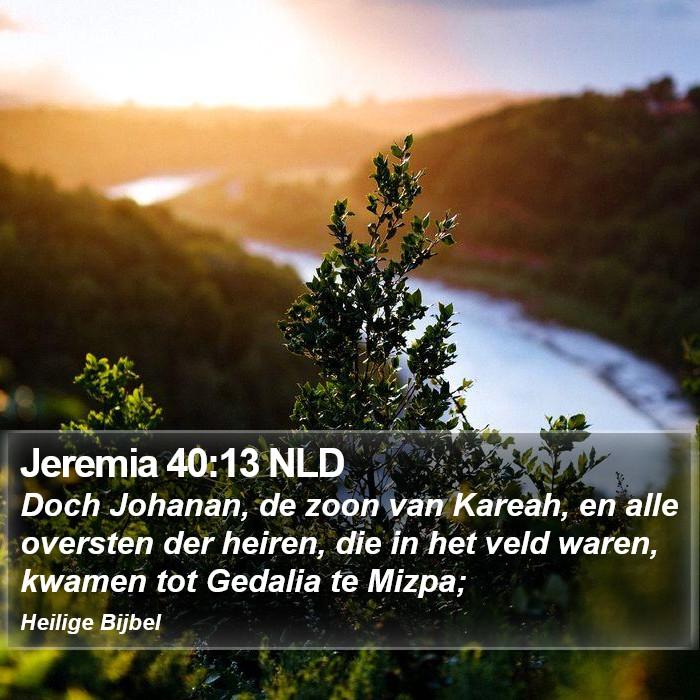Jeremia 40:13 NLD Bible Study