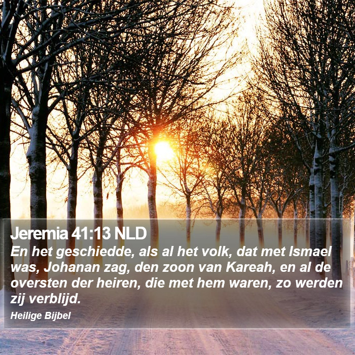 Jeremia 41:13 NLD Bible Study