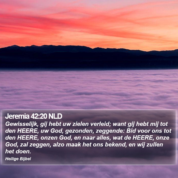 Jeremia 42:20 NLD Bible Study