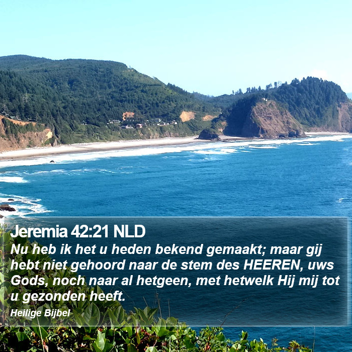 Jeremia 42:21 NLD Bible Study