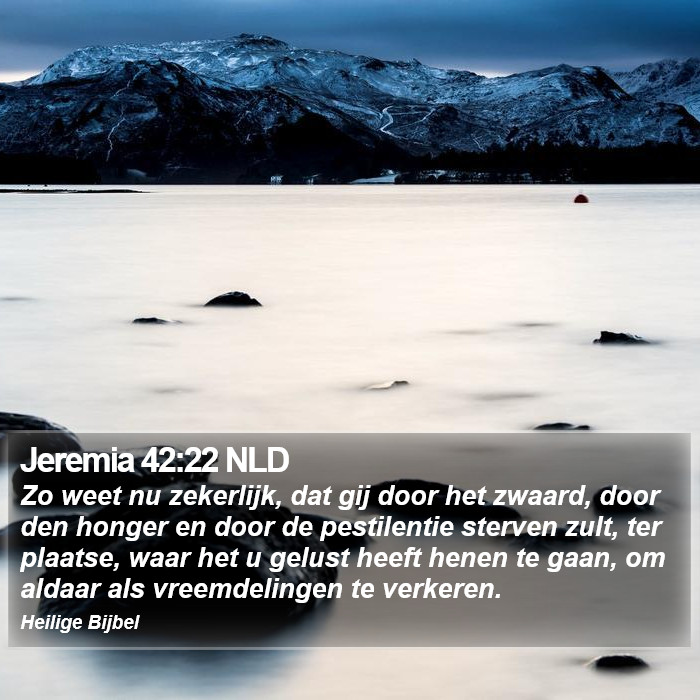 Jeremia 42:22 NLD Bible Study